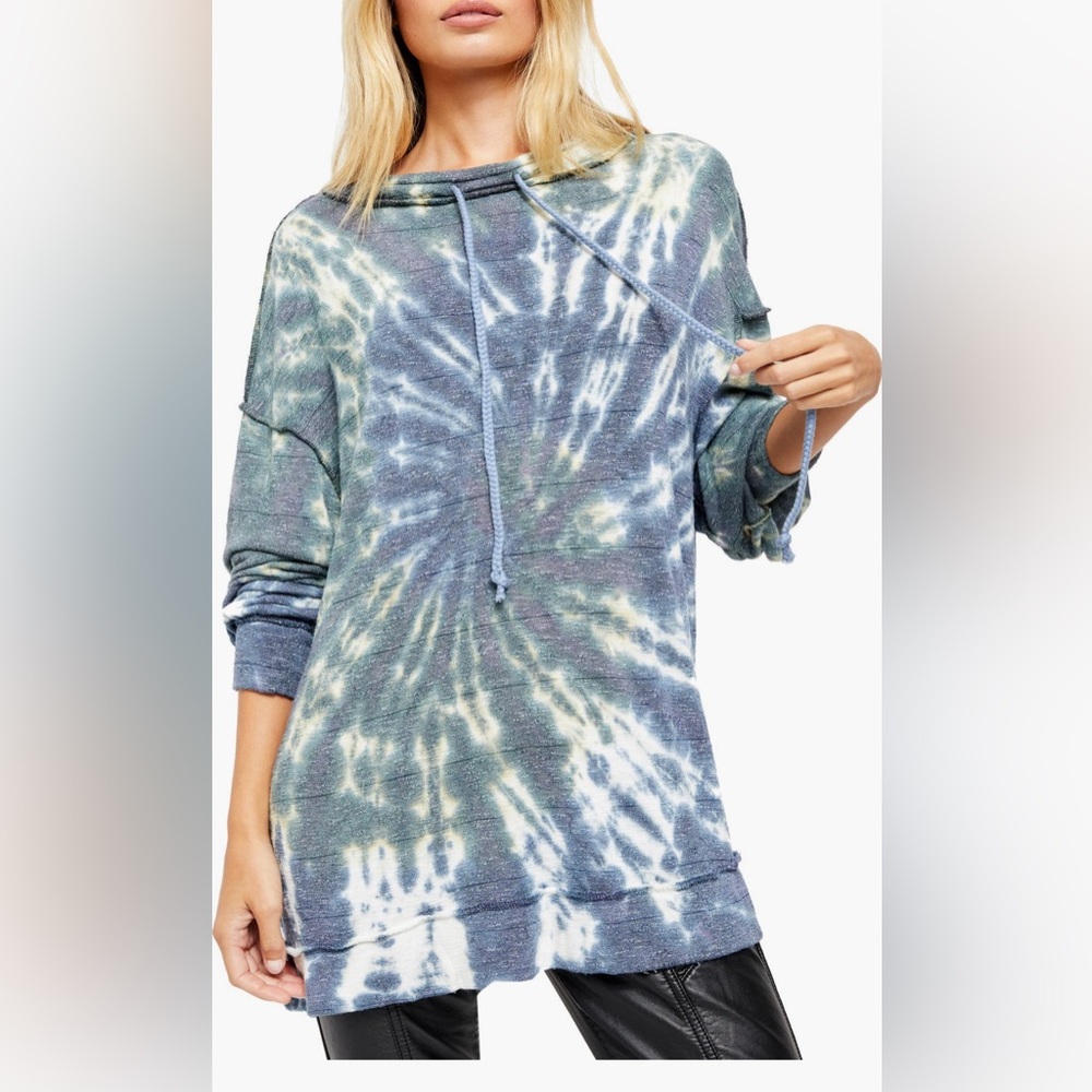 Free People Tie Dye Long Sleeve Shirt